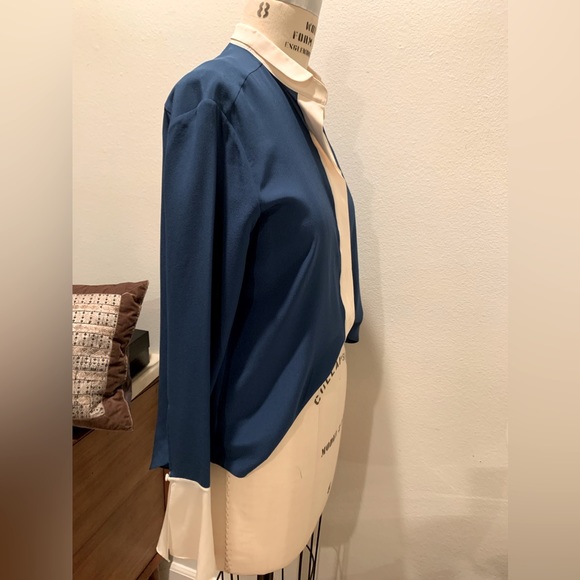 Chloe Silk Blouse Ocean Blue Size:34 Excellent Condition - Picture 3 of 9